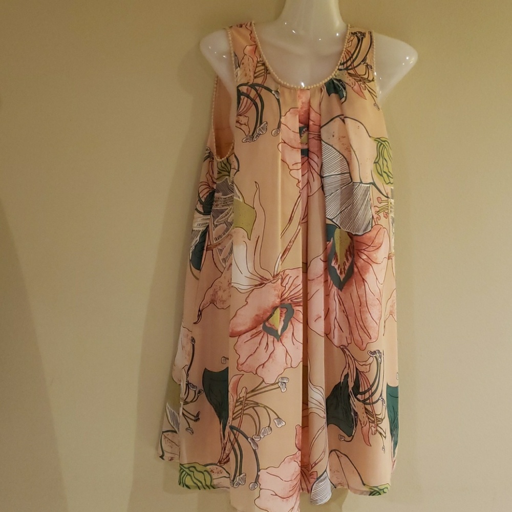 New, Umgee sleeveless dress floral print